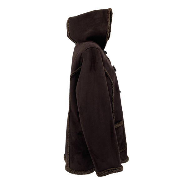 Women's L.L. Bean Faux Suede Sherpa Lined Winter Coat - Picture 2 of 10